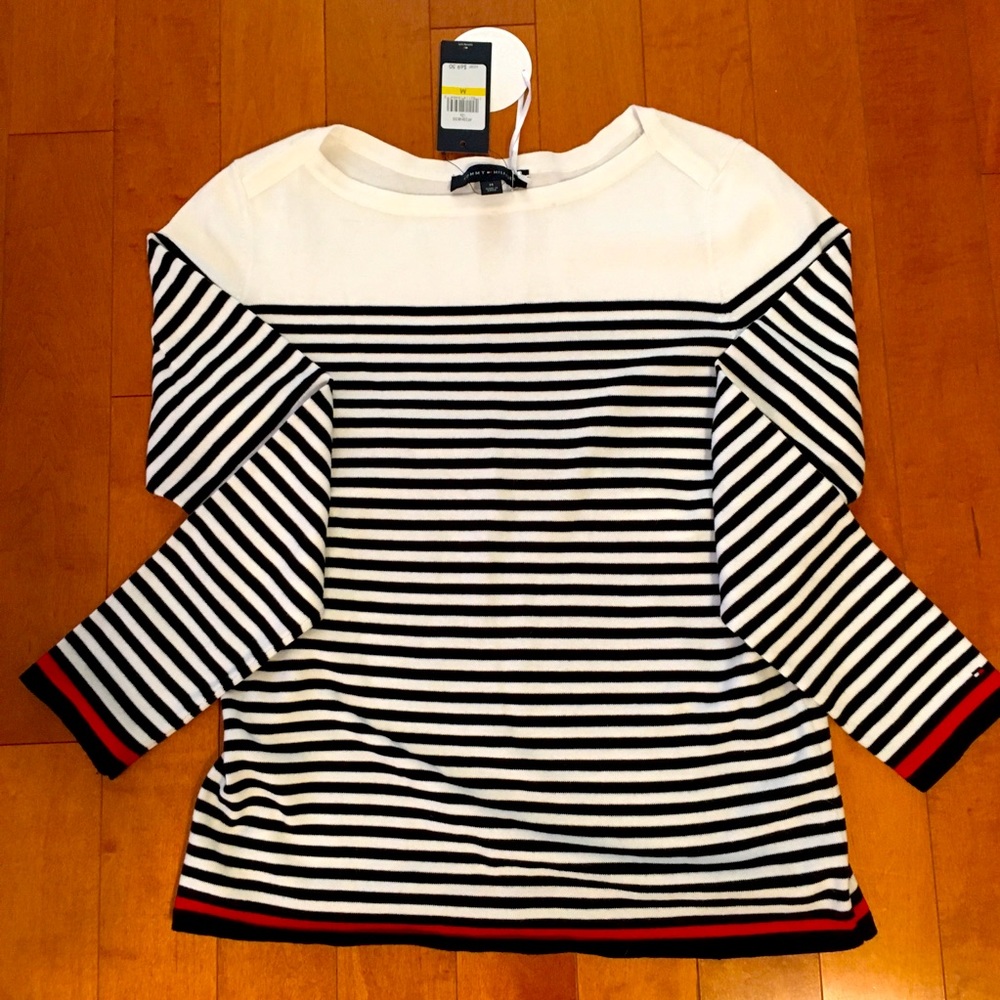 Tommy Hilfiger Boat Neck Stripped Sweater